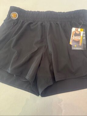 Avia Black Athletic Running Shorts with Inner Brief